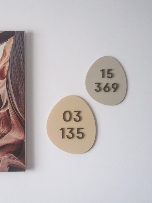 LATTE Customised Unit Number Sign