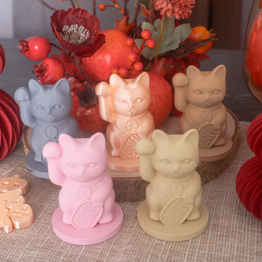 FLOURISH Lucky Fortune Figurine - 3D Printed Neko Cat