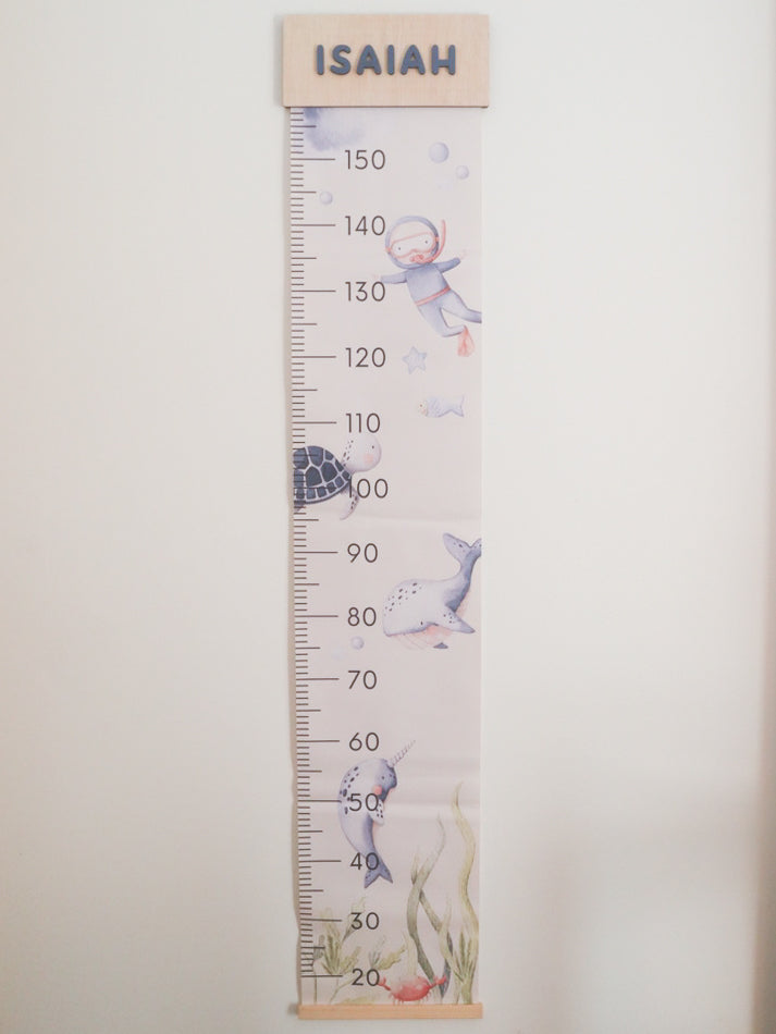UNDER THE SEA Kids Personalised Height Chart