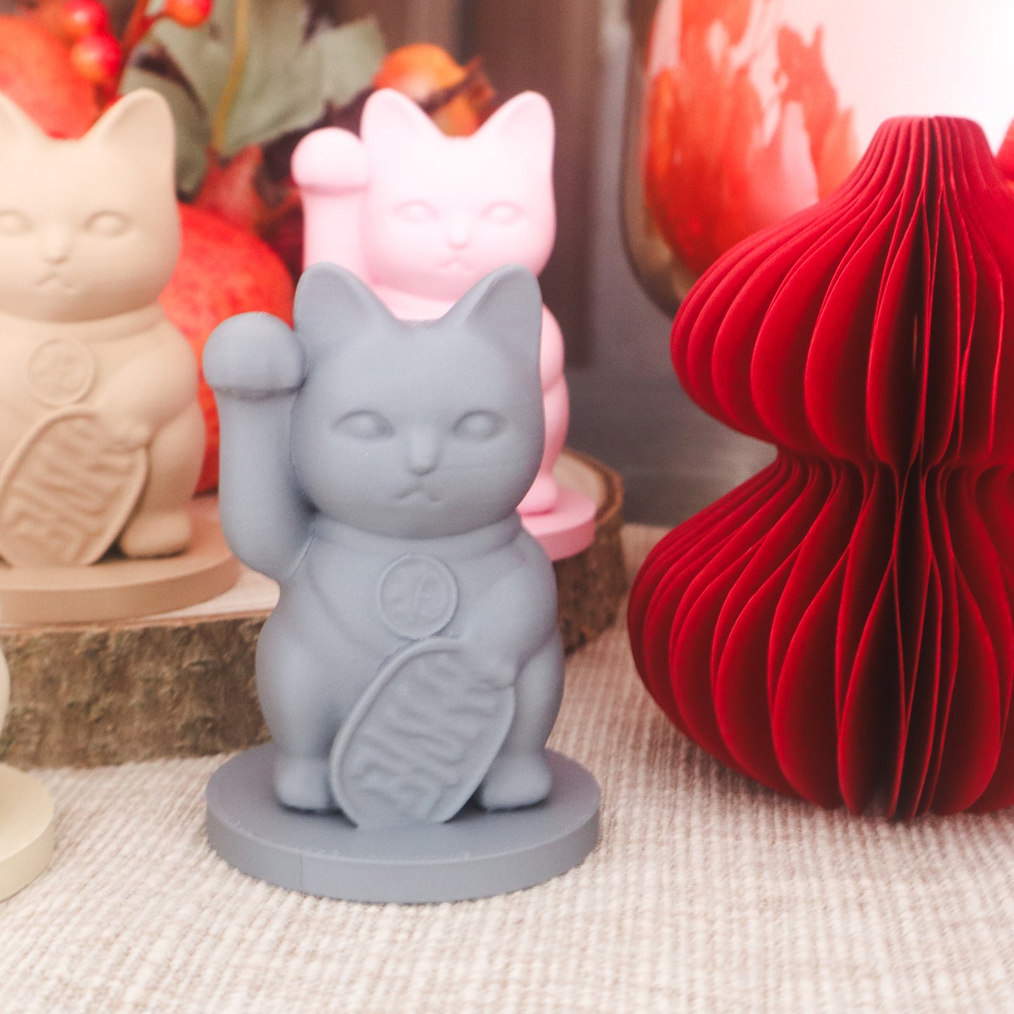 FLOURISH Lucky Fortune Figurine - 3D Printed Neko Cat