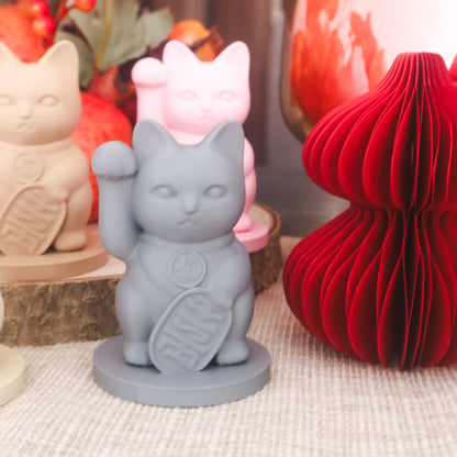 FLOURISH Lucky Fortune Figurine - 3D Printed Neko Cat