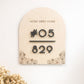 BOTANICS Arch Unit Number Sign (with small text engraving)