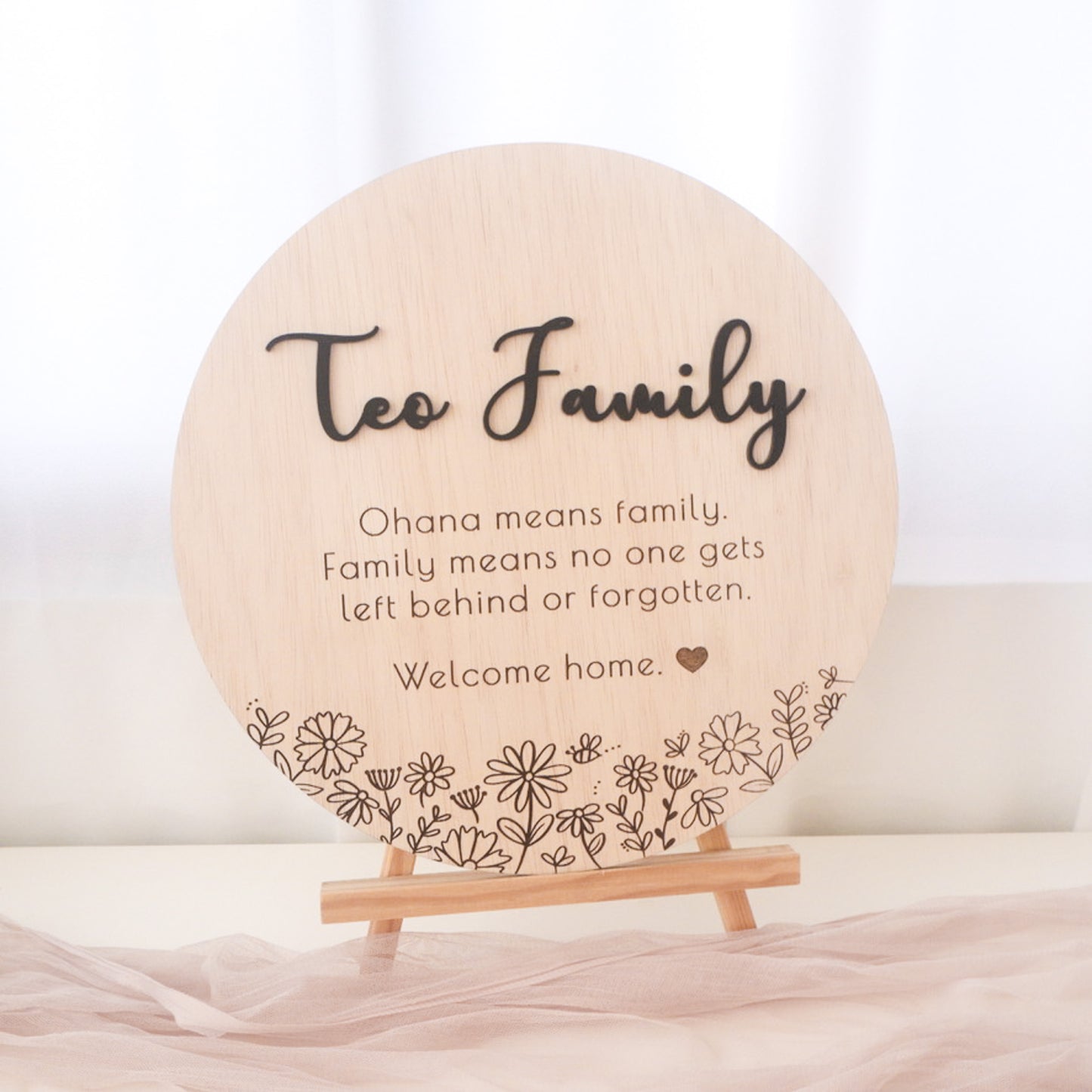 Wildflower Personalised Home Sign