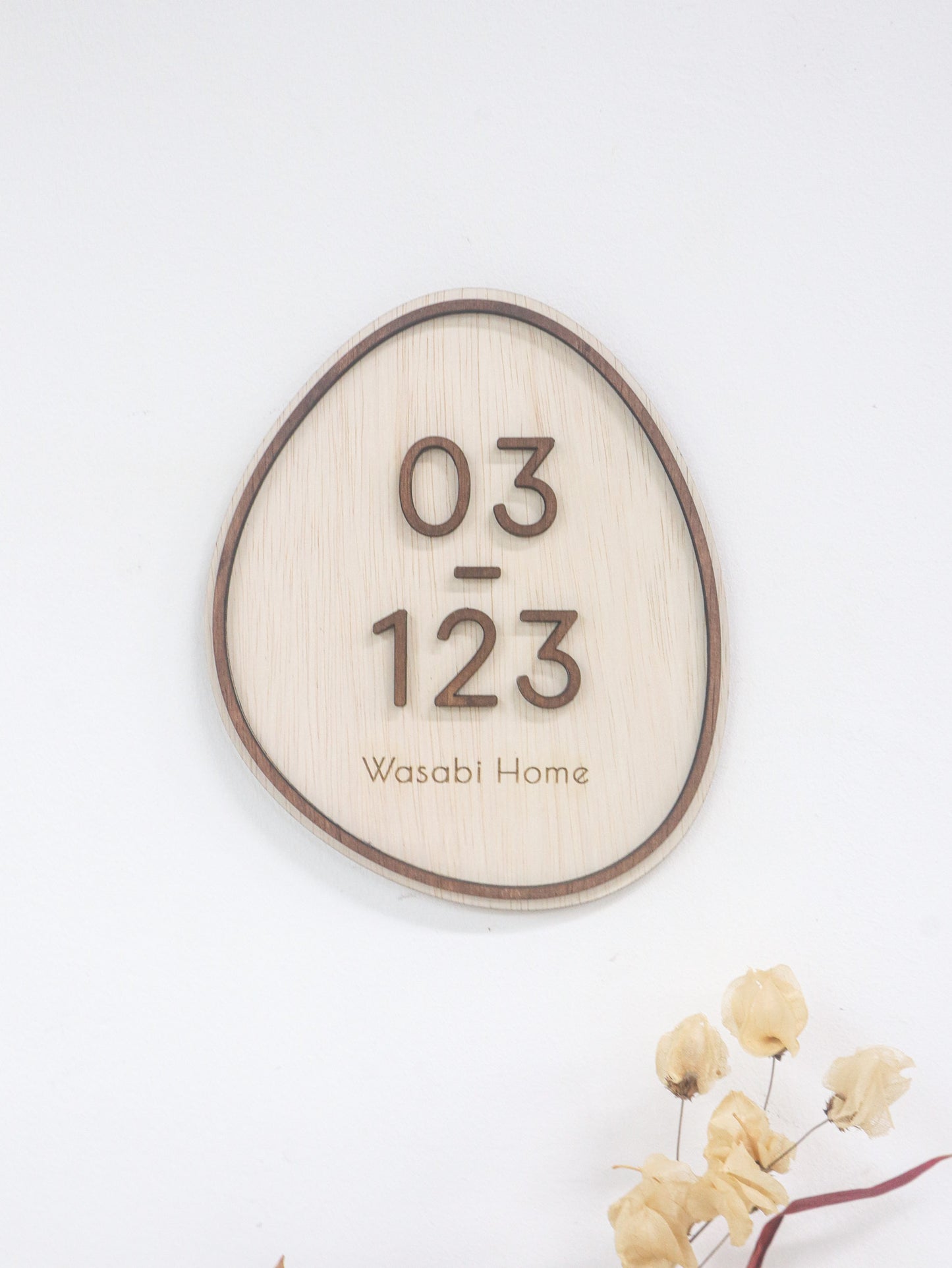 PEBBLE Unit Sign (with engraved small text)