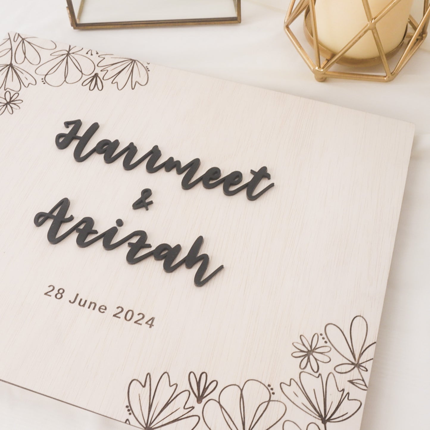 BOTANICAL Personalised Wedding Guestbook - A4
