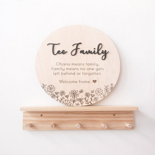 Wildflower Personalised Home Sign