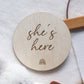Baby Birth Announcement Wood Sign | Rainbow
