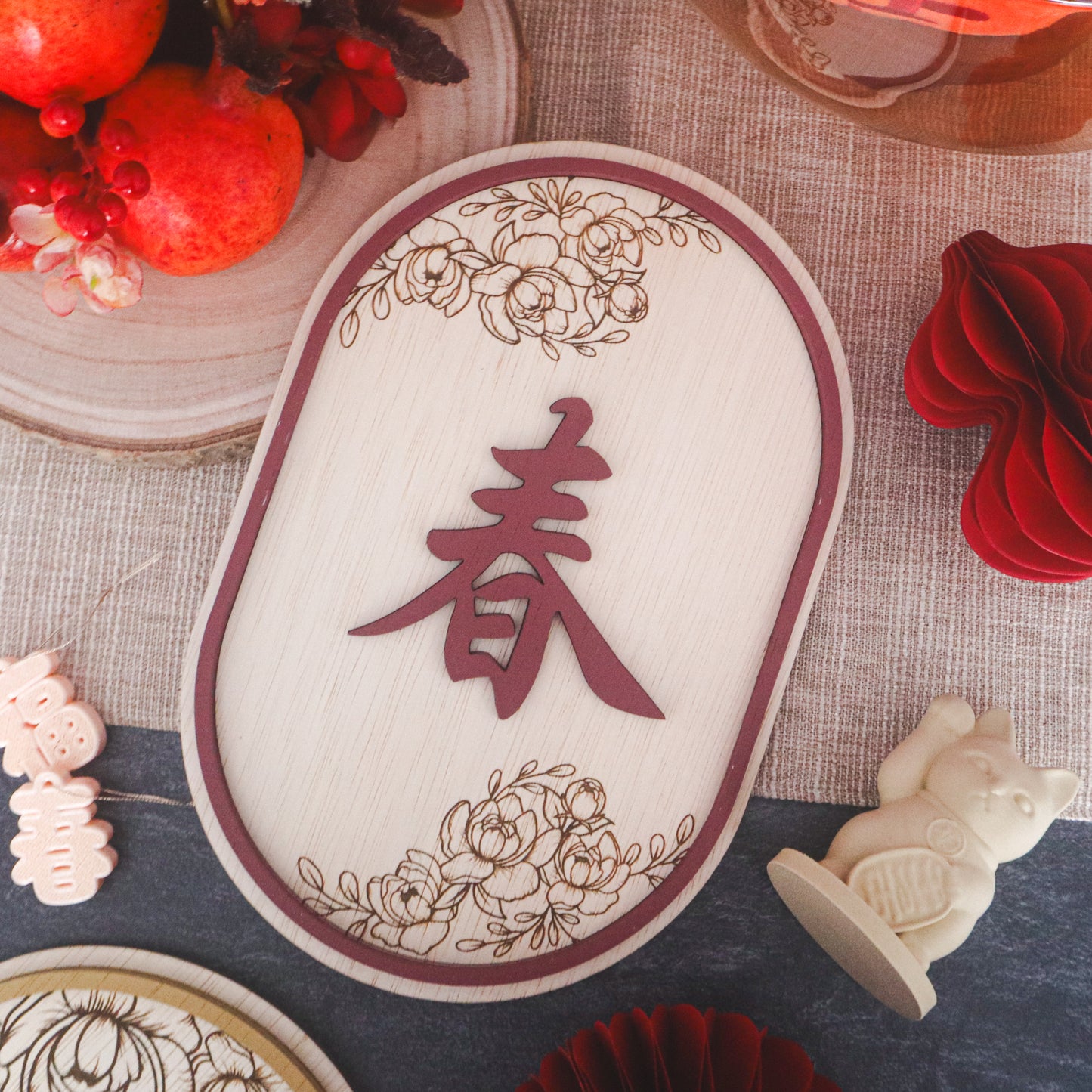 FLOURISH Oriental Home Blessing Sign (Petal Arch)