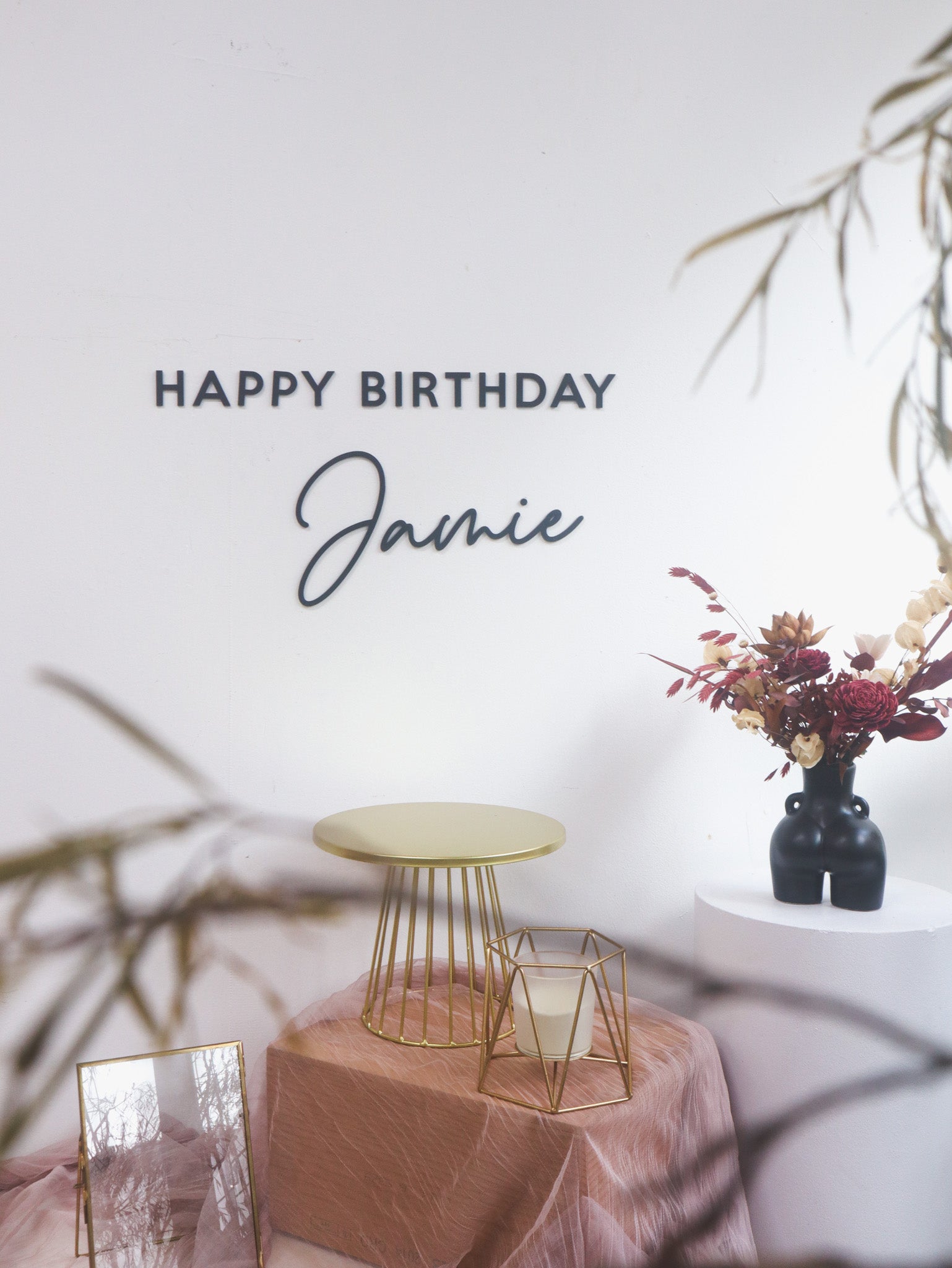 Backdrop With Name Personalised Name Signage | Party Decor & Backdrop | The Jomu Co Singapore