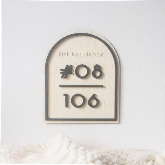 CHLOE Unit Number Sign (with border and small text)