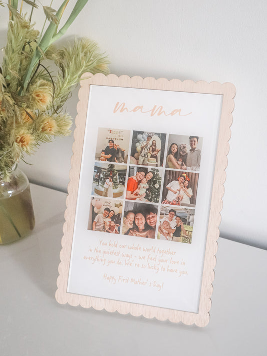 “A Little Piece of Us” Scallop Photo Frame
