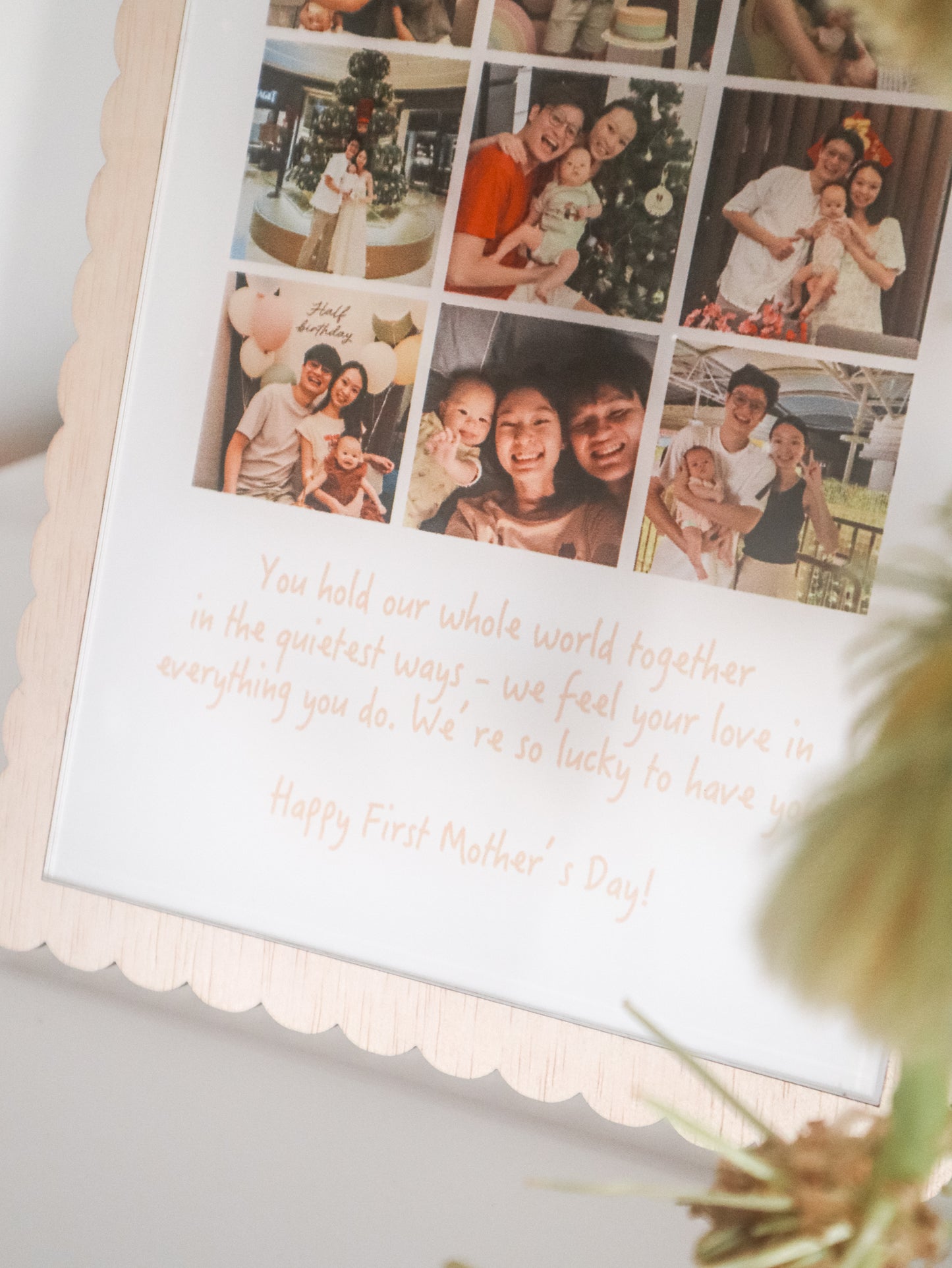 “A Little Piece of Us” Scallop Photo Frame