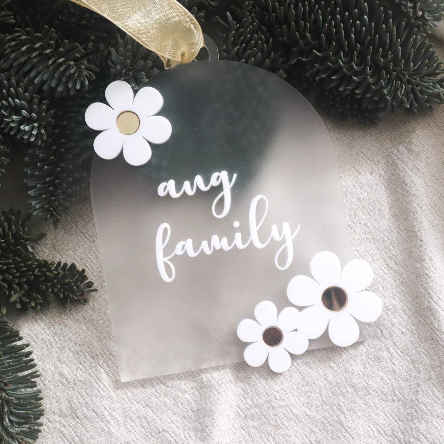 DAISY Personalised Christmas Ornaments (Arch Shape)