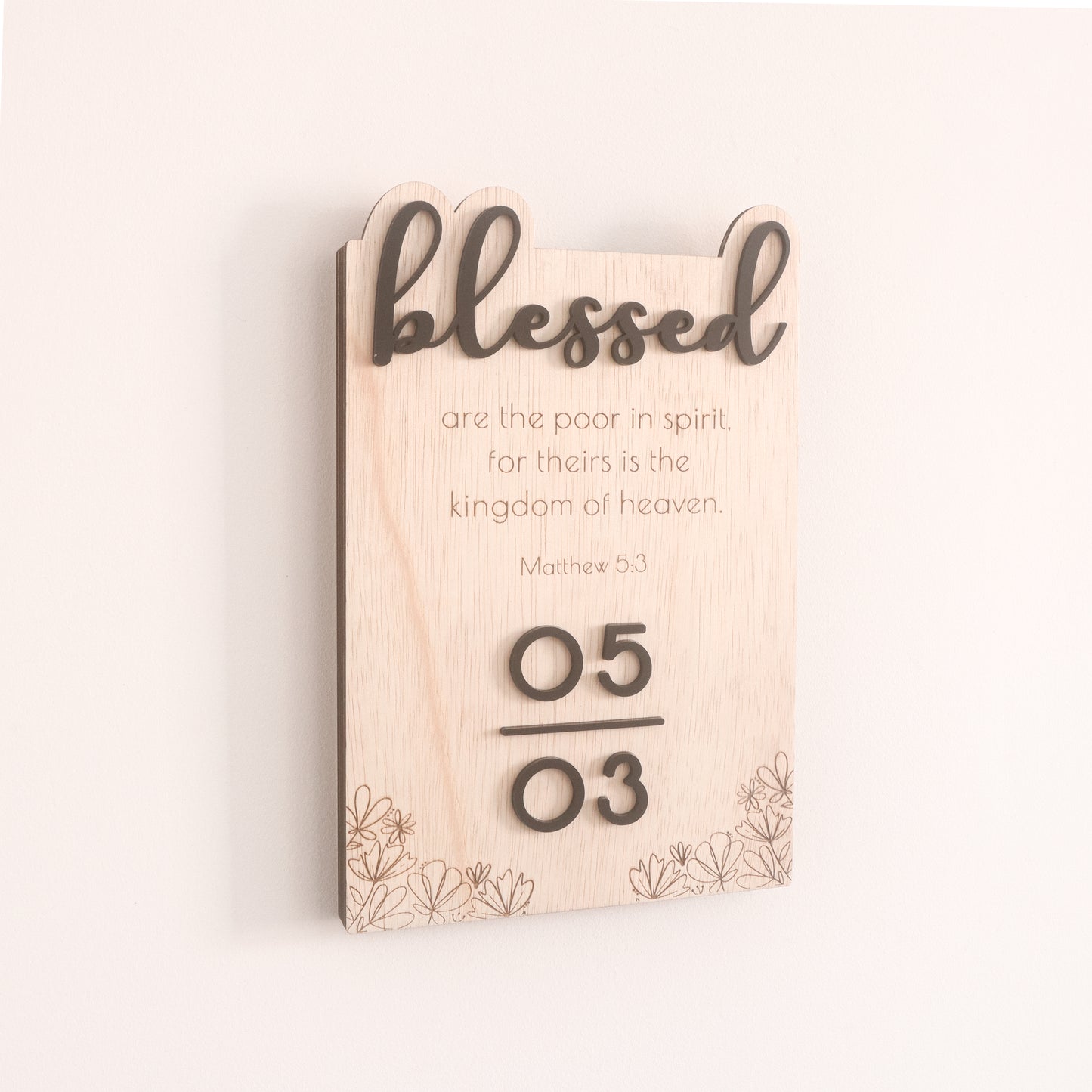 BLESSED BOTANICS Unit Number Sign (with verse/quote)