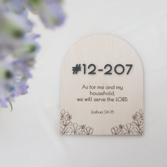 BOTANICS Arch Unit Number Sign (with quote)