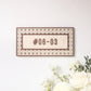 BOHO Rattan Bordered Unit Number Sign