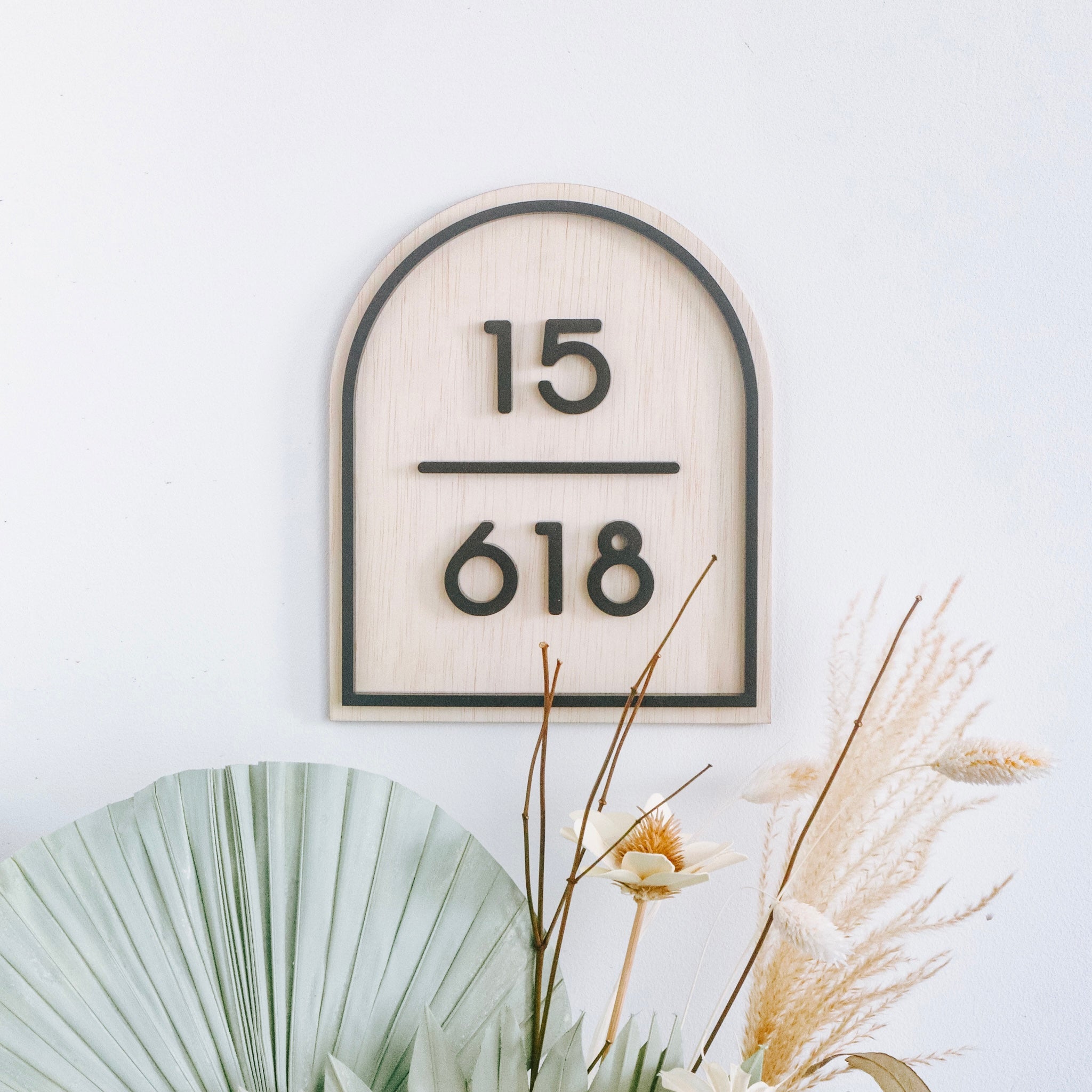 Minimalist Arch Shape Unit Sign | Customised Unit Number Signs | The ...