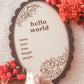 WHIMELLE Baby Arrival Announcement Sign – Vintage Peony Wood Sign