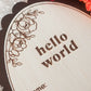 WHIMELLE Baby Arrival Announcement Sign – Vintage Peony Wood Sign