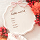 FLORETTE Baby Announcement Sign – Ribbon Bow Birth Keepsake