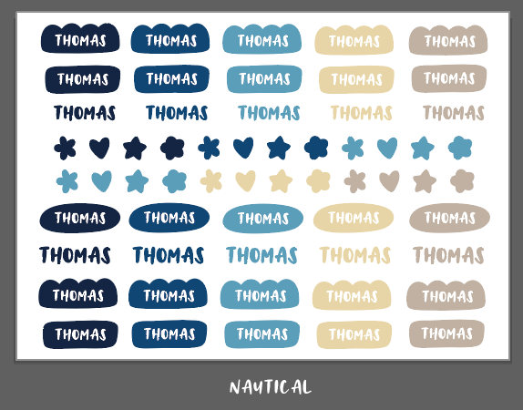 NOMI Customised Name Stickers (UV DTF)