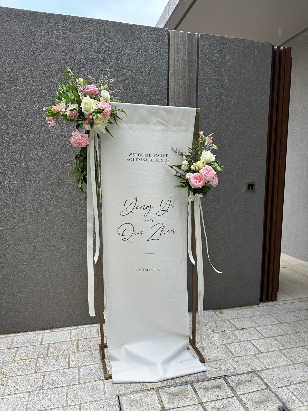 CASPAR Fabric Wedding Welcome Banner Signage