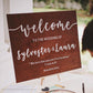 Wooden Wedding Welcome Sign (Semi-Custom)