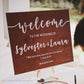 CLASSIC Wedding Welcome Sign (Semi-Custom)