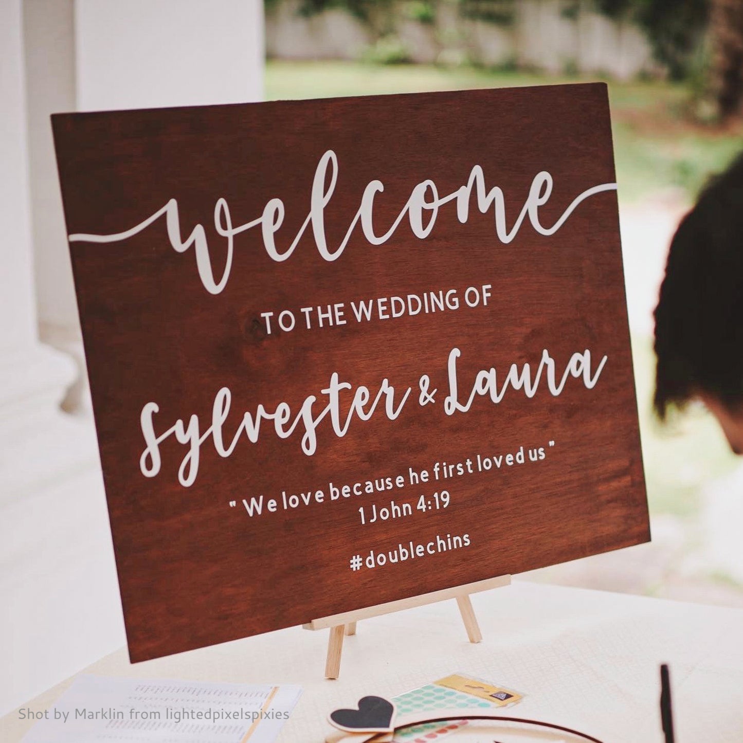 CLASSIC Wood Wedding Welcome Sign (Semi-Custom)