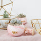 Barrel Marble Pot (Sweet Pink)