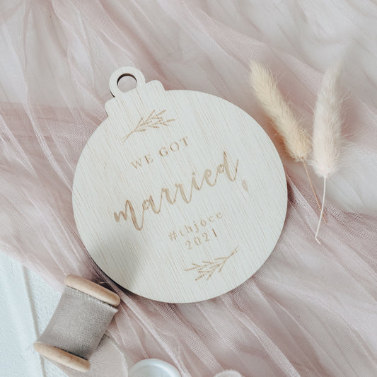 Milestone Christmas Ornament (We Got Married)