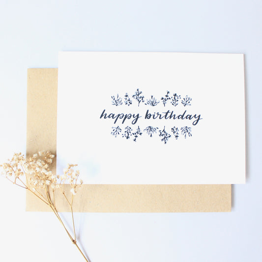 Happy Birthday (Botanics) Card