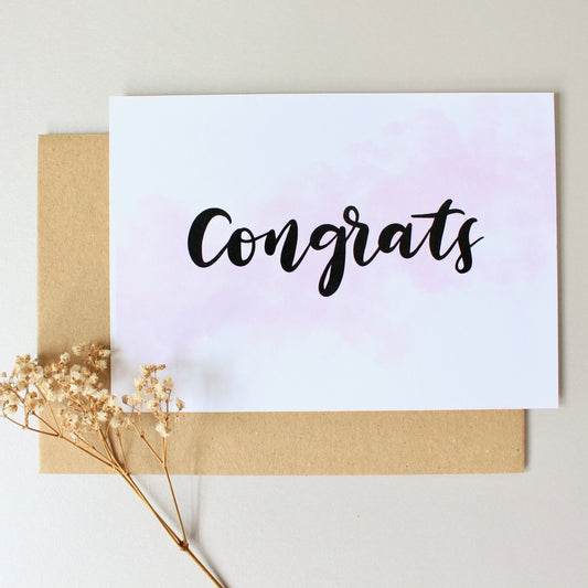Congrats Card (Pink)