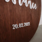 Wood Wedding Welcome Round Sign with 3D text (Semi-Custom)