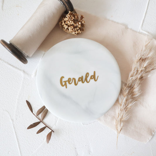 Round Marbled Coaster (Charocal)