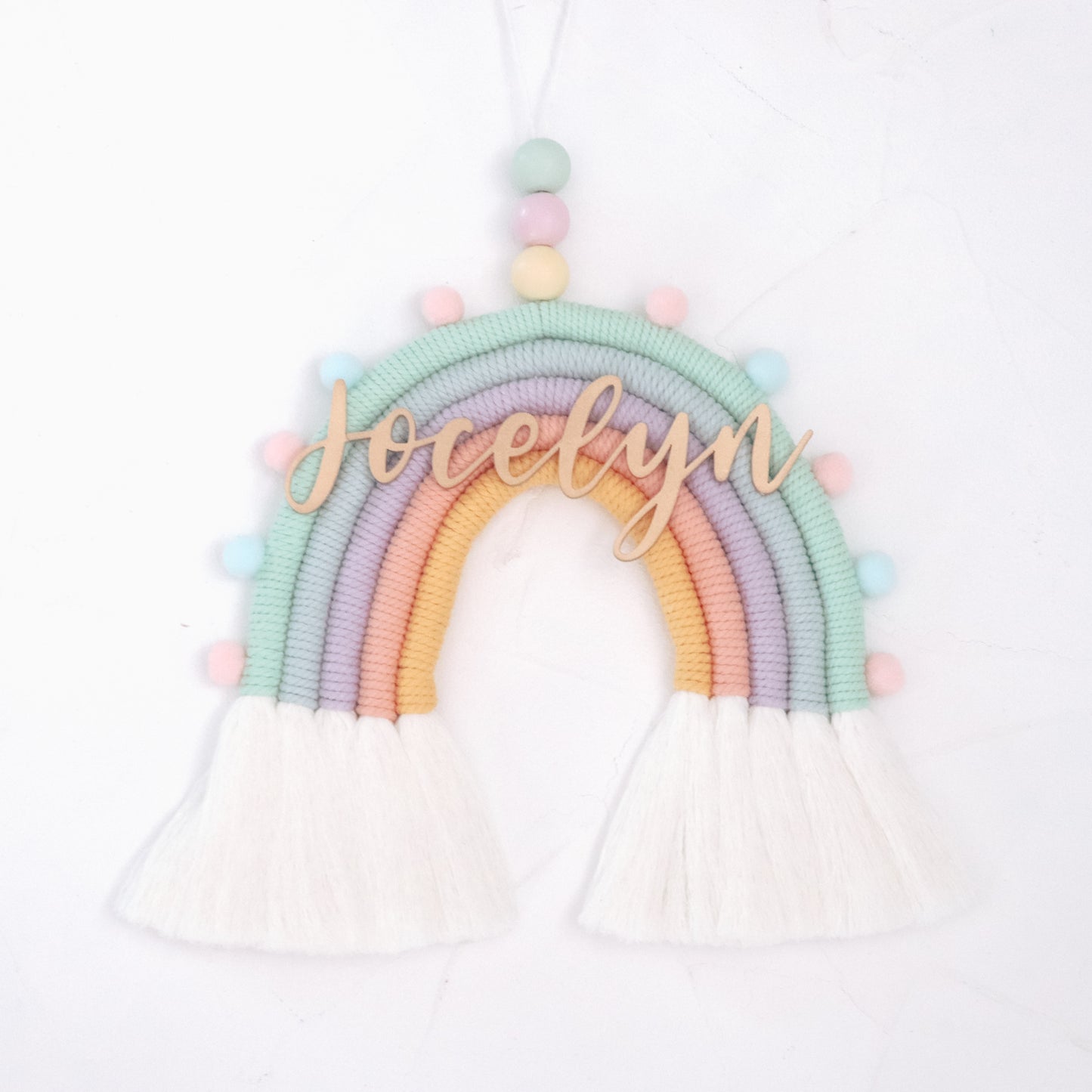 Personalised Macrame Rainbow Home Decor