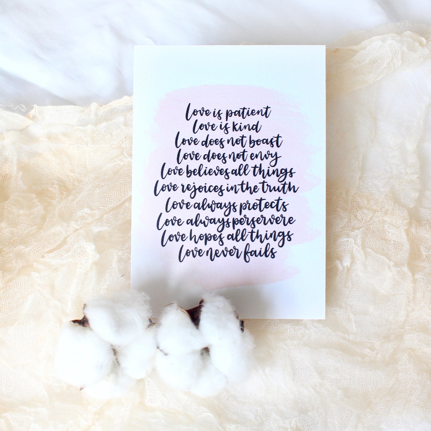 "Love is patient and kind" Card