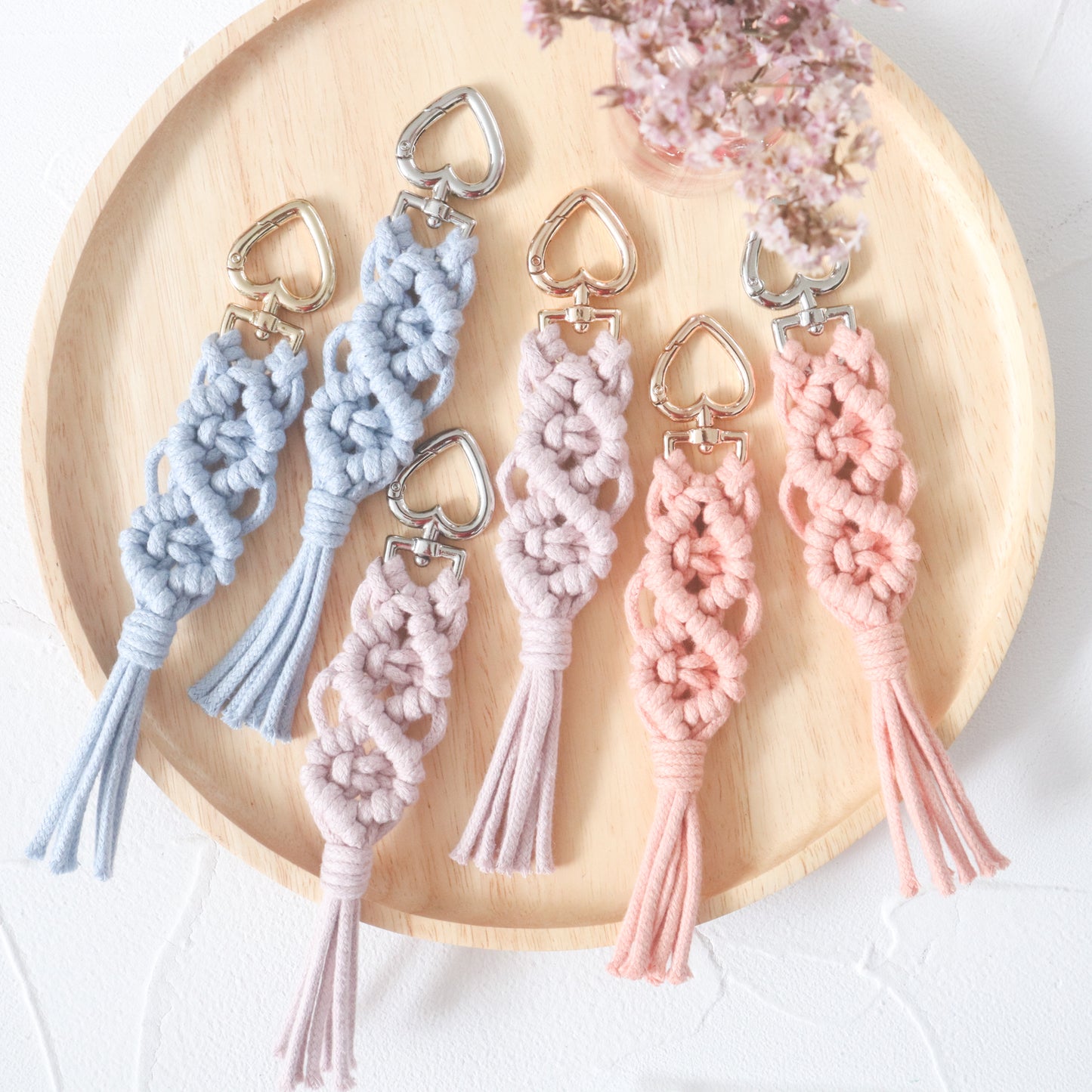 NOELLE Sweetheart Macrame Keychain