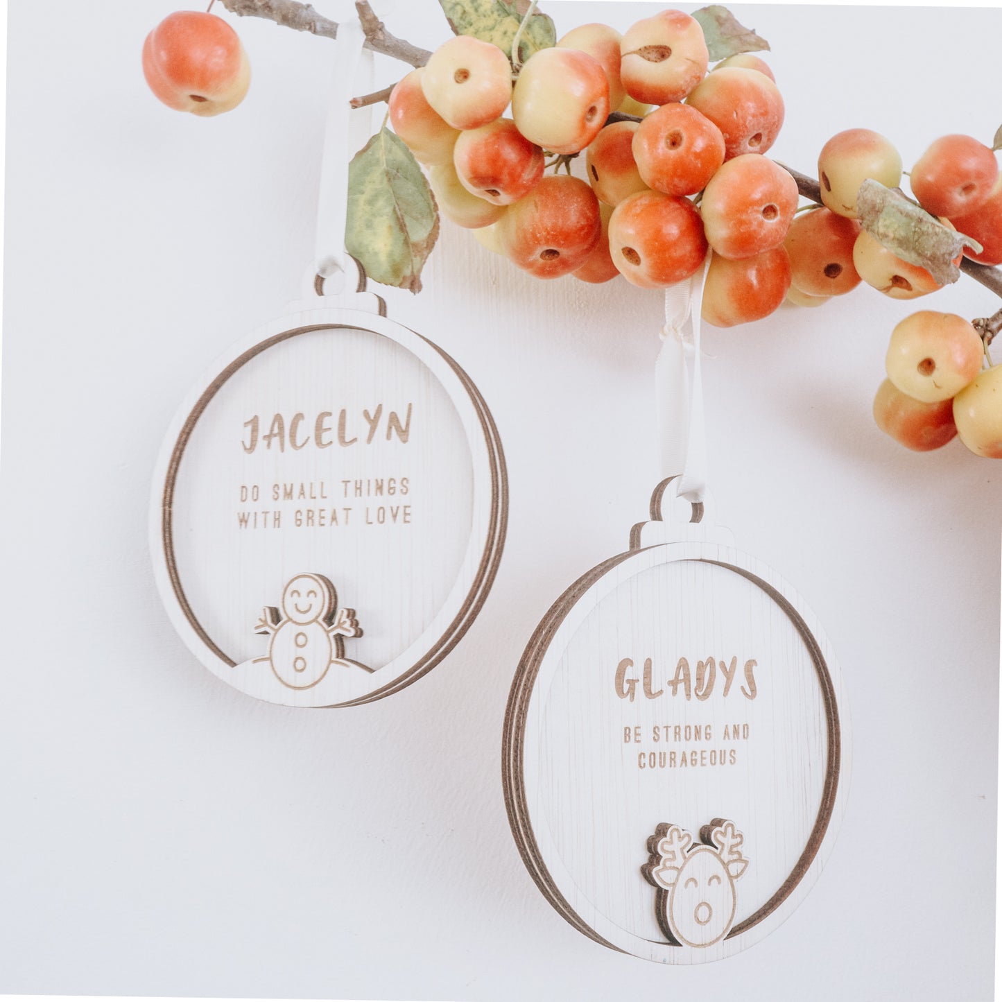 Personalised Christmas Ornaments (4 designs)