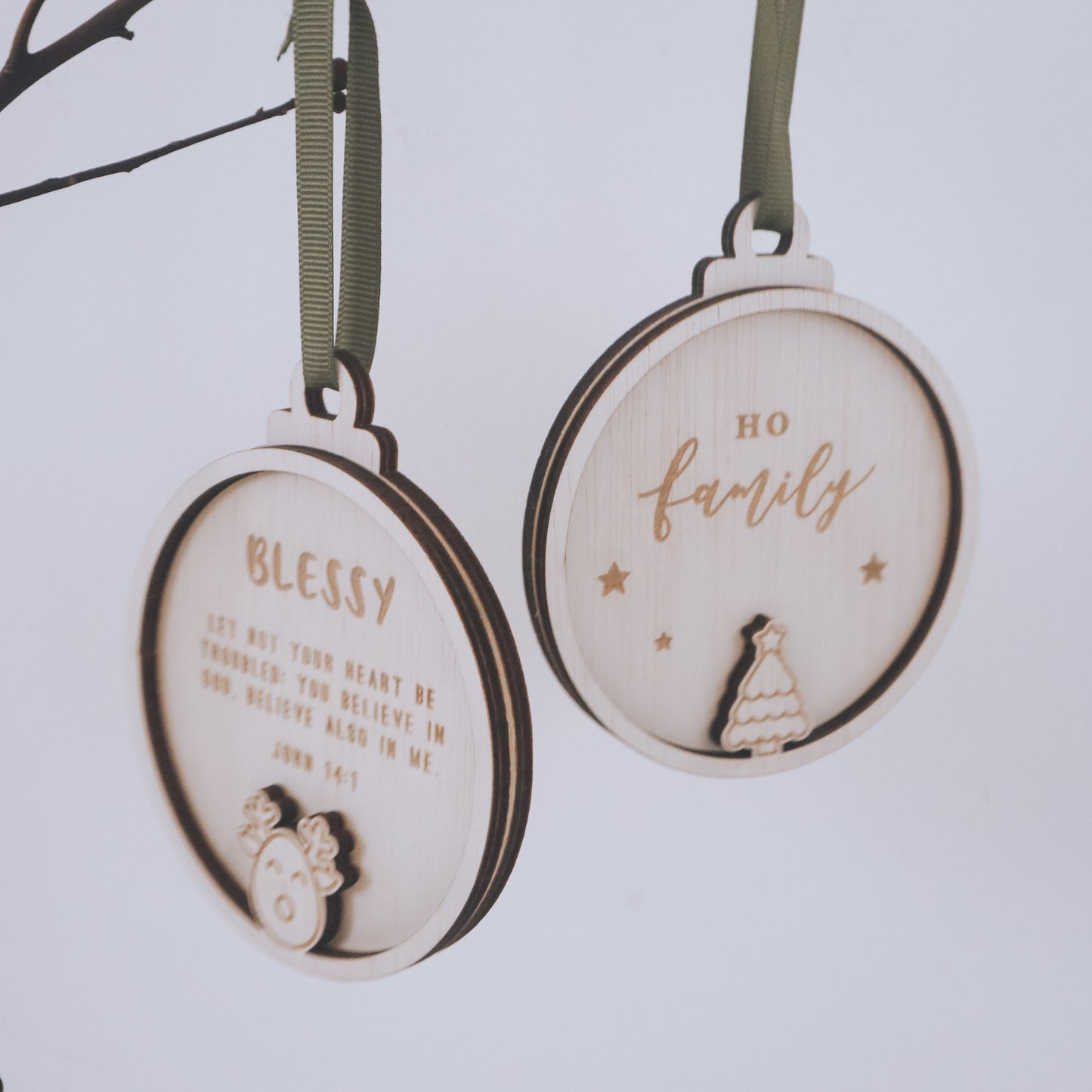 Personalised Christmas Ornaments (4 designs)