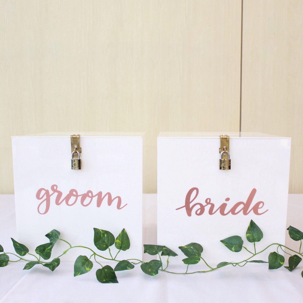 Wedding Money Box / Wishing Box (1 pair)